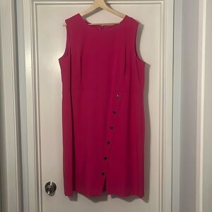 Kasper hot pink sheath dress 18w